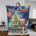 thumbnail image 3 of Merry Christmas and Happy New Year Santa Beagle Holiday Xmas Winter 2025 Cozy Fleece Blanket Beagles Dog Lover Gifts Idea Warm Soft Throw Blanket - 00024, 3 of 5