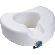 Essential Medical Supply Locking Molded Raised Toilet Seat with Arms, white