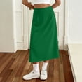 thumbnail image 6 of Busydd Skirts for Women Casual Solid Color High Waisted Midi Skirt Trendy Versatile A-Line Skirts S, 6 of 7