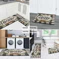 thumbnail image 6 of Green Plaid Rugs and Mats Non Skid Washable Absorbent Microfiber Soft Kitchen Mat for Floor Set Of 2 Decor Stain Resistant 17"x47"+17"x30", 6 of 7