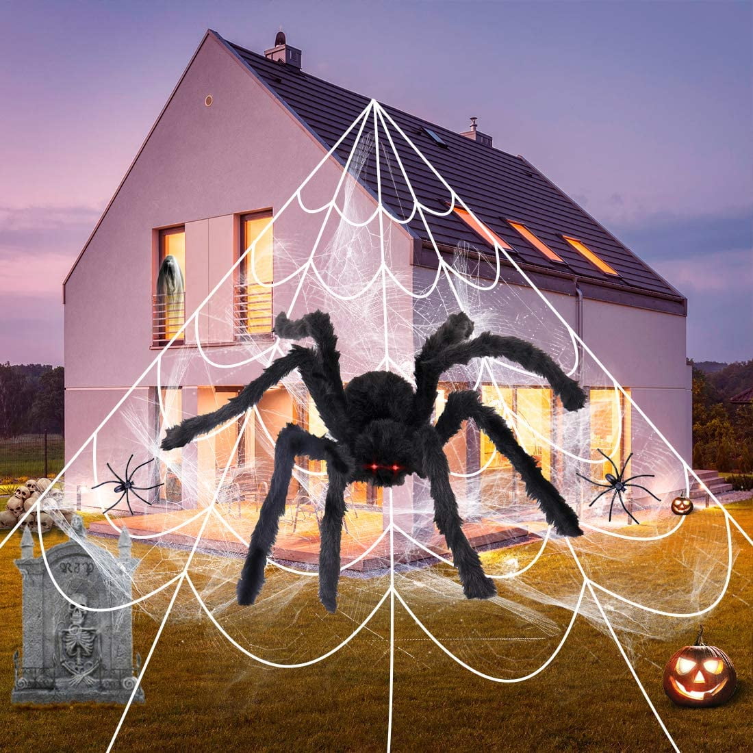 Details about   Stretchy Spider Web Cobweb With 2 Spiders Halloween Party Props Decoration New 