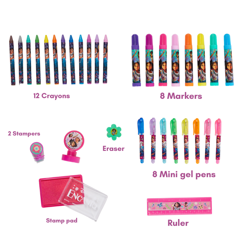 Gabbys Dollhouse Girls Art Set Stickers Markers and Paint Canvas 1000+ Piece Set