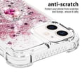 thumbnail image 3 of Funda para iPhone 12 Mini con Brillo Líquido Flotante, Purpurina, Parachoques y Anillo Giratorio Soporte, 3 of 5