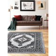 thumbnail image 3 of Princess 5x7  Oriental Medallion Area Rug  812A in Black Light Grey, 3 of 6