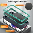 thumbnail image 5 of Dteck for Samsung Galaxy A13 5G Case, Protective Shockproof Rugged Military Drop Protection Galaxy A13 Cell Phone Cover Tough Hybrid Bumper Samsung A13 Phone Case, Deep Blue + Mint, 5 of 6