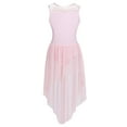 thumbnail image 1 of Oyolan Robe de Ballet pour Filles Sans Manches Tutu Haut-Bas Justaucorps Lyrique Contemporain Danse Moderne Vêtements Rose 14, 1 of 7