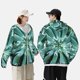 thumbnail image 4 of Fotbe Teal Cactus Chaqueta con Protección Solar UPF 50+ para Hombre y Mujer, Camisa con Capucha y Bolsillos-Medium, 4 of 7