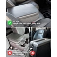 thumbnail image 7 of KBH Center Console Lid Cover Replacement for 2002-2008 Dodge Ram 1500 2500 3500, Leather Skin Upholstery Armrest Lid Covering for Ram 1500 Accessories, Darkgray (Jump Seat Console Only), 7 of 7