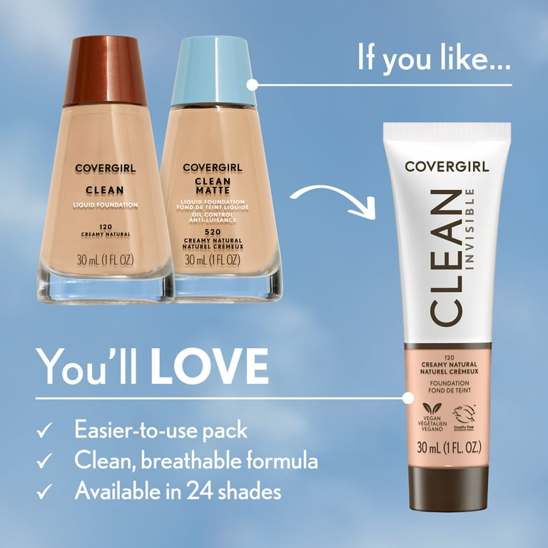 COVERGIRL Invisible Liquid Foundation 163 Golden Honey 1 oz