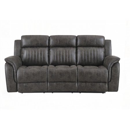 STEBAN GREY RECLINING SOFA MADE OF HIGH-QUALITY MATERIALS