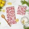 thumbnail image 5 of DII Modern 100 Percent Cotton Damask Dishtowels in Red (Set of 2), 5 of 6