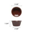 thumbnail image 2 of Excellante Fluted melamine ramekin collection 4 oz, 3 3/8" fluted ramekin, chocolate, comes in dozen, 2 of 2