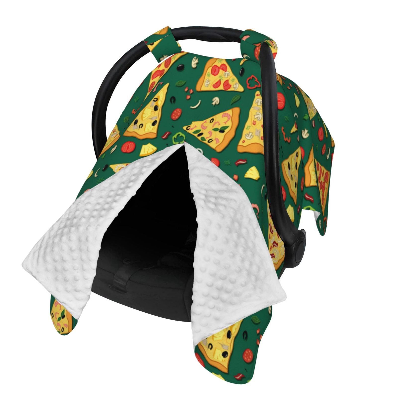 Naloa Pizza Baby Car Seat Cover, Breathable Baby Carrier Cover, Multiuse Baby Carrier Cover & Nursing Breastfeeding Cover
