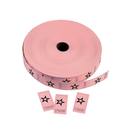 Pink Star Single Roll Tickets - Party Favors - 1 Piece
