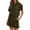 Army Green, variant on Women Two Piece Sets Summer Crew Neck Lounge Short Sets Cap Sleeve Drawstring Sweatsuit with Pocket Navy Blue XL