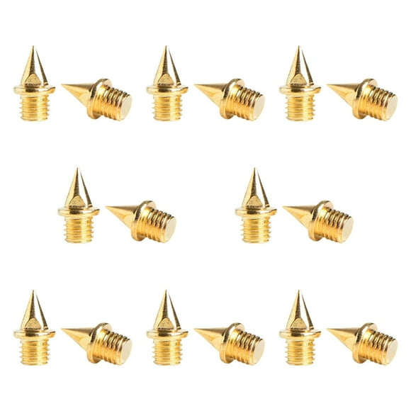16 clavos de repuesto para zapatillas de atletismo, clavos de metal prácticos para adultos. Uñas doradas afiladas