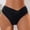 Black, variant on Hduncf Women's Twist Bikini Bottom Moderate High Cut Swimsuit Bottom Cross V Cut Ruched Ruffles Bathing Suit Bottoms Black M