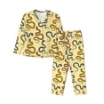 thumbnail image 1 of Balery Various Snake Conjunto de Pijama con Estampado para Mujer, Conjunto de Dos Piezas con Manga Larga, Ropa de Dormir Suave con Bolsillos, Pijamas Cómodos-Small, 1 of 7