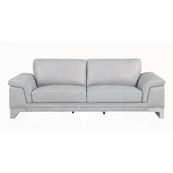Modern Italian Leather 3-Seater Sofa (220×80×75cm) for Living Room