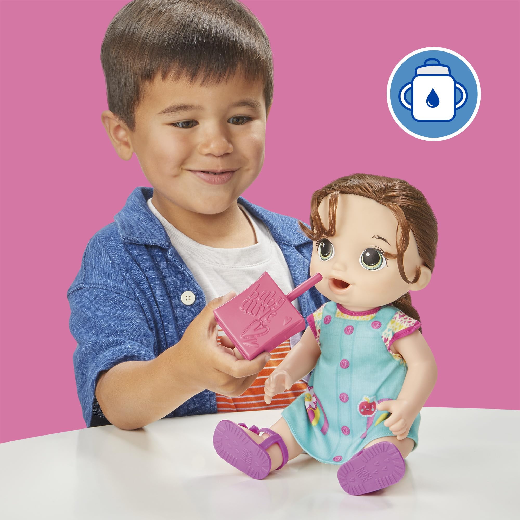 Baby Alive Time for School Baby Doll Set, Back to School Toys for 3 Year Old Girls & Boys & Up, 12 Inch Baby Doll, Brown Hair (Exclusive)