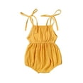thumbnail image 4 of Hirigin Infant Baby Girl Summer Romper Clothes 6 12 18 24 Months Solid Color Tied Strap Sleeveless Playsuit Jumpsuit Bodysuits, 4 of 7