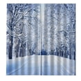 thumbnail image 1 of Ventana cortina nieve bosque paisaje cortinas poliéster colorido hermoso sala de estar hogar adornos decorativos l 2 piezas Guardurnaity HA011131-03, 1 of 7