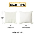thumbnail image 4 of Topfinel Decorative Square Throw Soft Pillow Cover,Hand-Made Throw Pillow Cases Soft Particles Velvet Solid Cushion Covers for Couch Bedroom Car, 18 x 18 inch,Pack of 2, Cream, 4 of 7