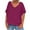 Wine-22, variant on Mittory Women's V Neck Oversized T-Shirts Summer Short Sleeve Shirts Loose Casual Tops Tee
