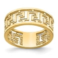 thumbnail image 1 of Solid 14k Yellow Gold and Cut Out Greek Key Design Ring Band Size 7.5, 1 of 3