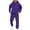 Purple, variant on Men Sweatsuits 2 Piece Set Casual Solid Color Hoodies Sweatshirt And Joggers Sweatpants Set Street Fall Sport Suit Sets Winter Clothes Outfits