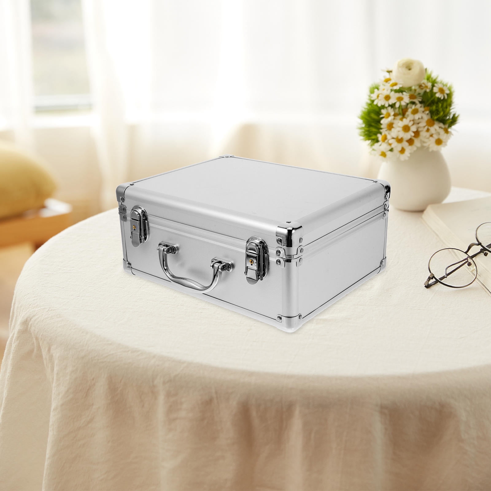 WRITWAA Tool Storage Box Tool Carrying Case Aluminum Alloy Load Carrying Boating 1Set