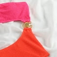 thumbnail image 6 of Fengqque Women's Sexy Color Blocking Bikini Swimsuit (With Bra Pad Without Steel Support), 6 of 9