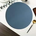 thumbnail image 4 of Moocorvic Round Leather Placemat Solid Colour Faux Leather Placemats , Coffee Mats, Kitchen Table Mats, Waterproof, Easy To Clean Kitchen Table Mats,, 4 of 7