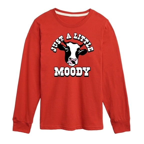 Instant Message - Just A Little Moody - Toddler & Youth Long Sleeve Graphic T-Shirt