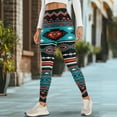 thumbnail image 4 of Renewold American Tribal Teal Red Yoga Leggings for Women with Pockets Trendy Running Yoga Pants High Waisted Tummy Control Graphic Pants Tights for Cycling Yoga Sports, XXL, 4 of 8