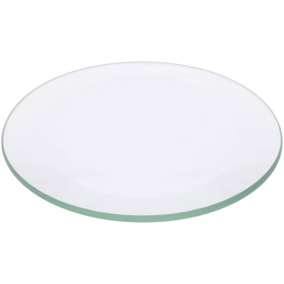 Plymor 3" Round, 5mm Thick Beveled Clear Glass Circle, Pack of 2