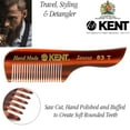 thumbnail image 5 of Kent 83T Small Gentleman's Beard and Mustache Pocket Comb, Fine Toothed Pocket Size for Facial Hair Grooming and Styling. Saw-cut of Quality Cellulose Acetate, Hand Polished. Hand-Made in England, 5 of 6