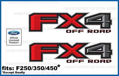 Decal Mods FX4 Off Road Decals Stickers for Ford F250 F350 F450 (2017, 2018, 2019, 2020) - FPP (set of 2) Bedside Officially Licensed | FH5A0