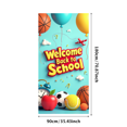 thumbnail image 1 of Colorful Welcome Back to School Banner with Apple Airplane Balloon and Star Elements Backdrop Party Decorations for School Events Opening Ceremonies Classroom Decor Photo Props, 1 of 4