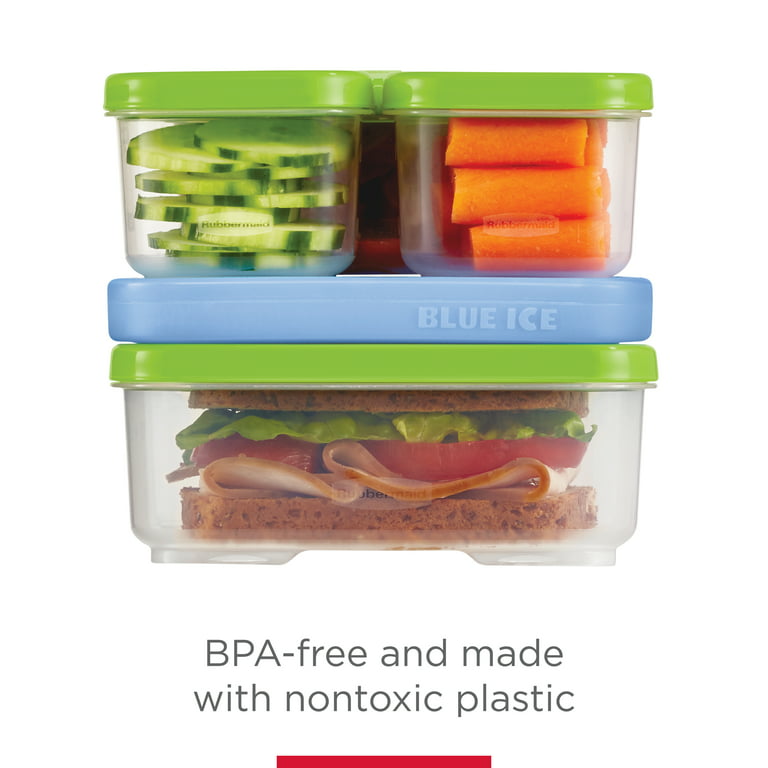 Rubbermaid Lunch Blox Sandwich Kit, with Side and Snack Containers