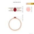 thumbnail image 6 of ANGARA Natural Pear Ruby Parallel Split Shank Ring with Accents in 14K Rose Gold for Women (Size-6x4mm) | July Birthstone, Birthday, Anniversary, Jewelry Gift for Women | Natural Ruby Ring, 6 of 9