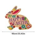 thumbnail image 3 of Outdoor Easter Bunny Doormat, 36 Inch Welcome Rabbit Door Mat with Non Slip Rubber Backing, Cute Front Porch Entryway Rug for Spring Holiday Decor, Indoor Outdoor Use, 3 of 8