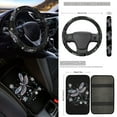 thumbnail image 3 of Jeiento Dragonfly Car Seat Covers Full Set of 17, Universal Interior Set with Front & Back Seat Covers, Floor Pad, Armrest Cover, Seat Belt Cover, Cup Coasters, Flower Keychain, 3 of 6
