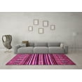 thumbnail image 3 of Ahgly Company Indoor Round Abstract Pink Modern Area Rugs, 6' Round, 3 of 4