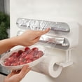 thumbnail image 2 of Space-Saving Magnetic Wall-Mounted SOLX MAX Food Wrap Cutter with Adjustable Length, Double-Sided Sliding Blade for Precise Cuts, Patented Design for Kitchen Efficiency (E2 Bamboo Pattern, 310*57mm), 2 of 5