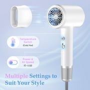 Ionic Hair Dryers, High-Speed Blow Dryer for Fast Drying Includes Concentrator, Cool Shot