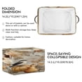 thumbnail image 3 of Retro Style Birds and Pumpkins Flowers Square Storage Bins with Handles Collapsible Containing Box 2 Packs, 3 of 9