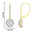 thumbnail image 2 of 1 Carat Cute Dangle Halo Round Earrings - Fascinating Diamonds, 2 of 4