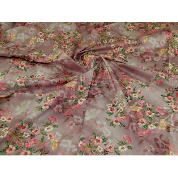 John Louden Cotton Lawn Fabric Dusky Pink - per yard