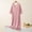 Pink, variant on YHAJDS Sleep Shirts for Women Solid Color Loose Round Neck Short Sleeve Nightgown